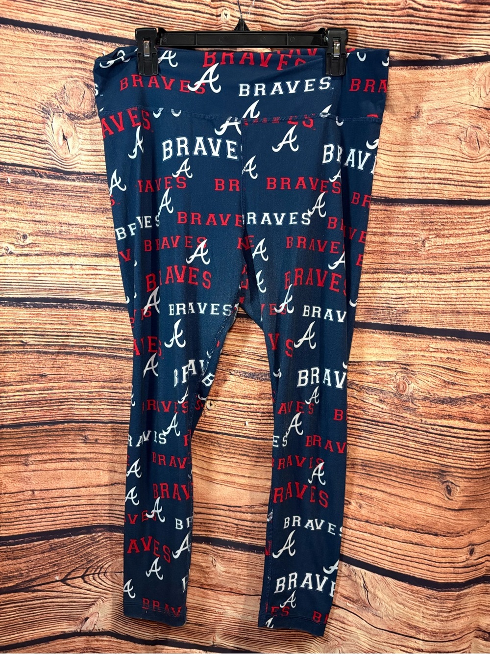 Atlanta Braves Logo Navy Leggings MLB Baseball